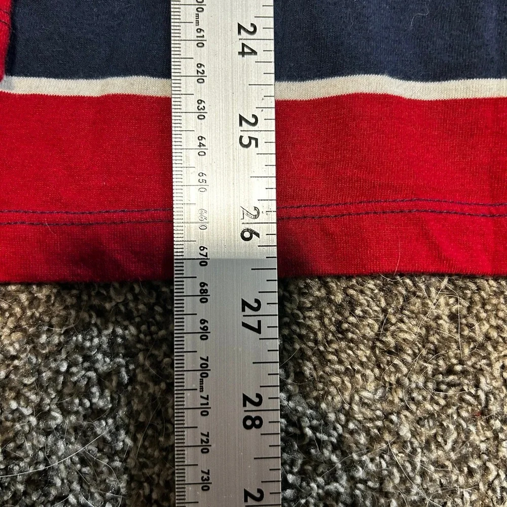 Old Navy Striped Long Sleeve T-Shirt Girls XL Plus Red Navy Blue Excellent